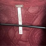 Free People  Canyon Rose Embroidered Button Down Tunic Blouse brown oversized M Photo 5