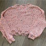 Wild Honey  Pink Confetti Distressed Sweater
Size: M Photo 5