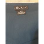 City Chic Blue Button front Maxi Dress Size M/18 Smocked Waist Boho Style Photo 4