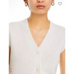 C by Bloomingdale's Cashmere Buttoned Vest Ivory Cardigan Size XS Photo 1