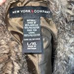 New York & Company Faux Fur Vest L/XL Brown Soft Plush Shaggy Winter Layer Size L Photo 5