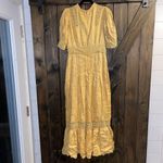 NWT BY TIMO Jacquard Embroidery Dress Yellow Size M Photo 4