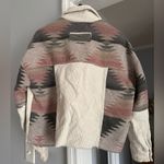 Listicle Aztec Corduroy Jacket Cream/Pink/Gray Small White Photo 3