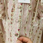 Love Shack Fancy  100% cotton cottage core blouse in light pink NWT Photo 6