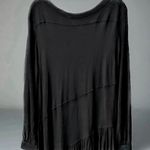 Free People  Beach NWOT Jilly Linen Blend Tiered Black Oversized Midi Dress, XS Photo 5