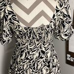 A New Day  Elegant Black and White Leaf  Print maxi Dress size 4 Photo 6