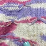 Vintage 80s Pink and Purple Knit Sweater Photo 4