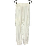 superdown  White Satin Cargo Pants Joggers XL Ankle Belted Revolve Rachel $70 New Photo 5