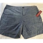 Merona Women’s  Blue Cotton Chino Shorts Size 6 Photo 0