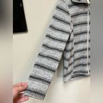 Faded Glory  Womans Gray Striped Lightweight Full Zipper Fall Jacket Size Large Photo 5