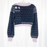 Free People Snow Globe Wool Alpaca Mock Neck Cropped Pullover Sweater: Onyx Photo 3