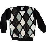 Alfred Dunner Vintage  Sequin Argyle Sweater – Size 2X Photo 0