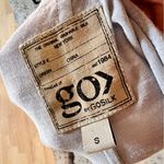 GO BY GO SILK Linen Silk Blend Dress Waist Tie Vacation Lightweight Travel Sz S Gray Photo 4