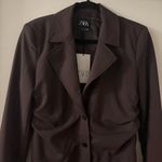 ZARA NWT  RUCHED BLAZER DRESS Photo 11
