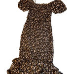 Lipsy London  Floral Smocked Tiered Ruffle Maxi Dress Off Shoulder Puff Sleeve Photo 0