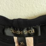 Tadashi Shoji  Women's XL Black Mesh Overlay Palazzo Wide Leg High Rise Pants Photo 2