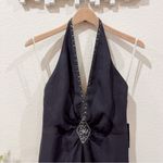 Eden Maids Bridesmaid Collection Black Halter Gown with crystals Size 6 NEW Photo 4