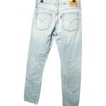 Levi's 501 Jeans Patch Knee Button Fly Distressed Hi-Rise Light Wash Denim Sz 24 Photo 2