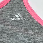 Adidas  Womens Size Medium Grey Gray Pink Athletic Tank‎ Top Sleeveless Workout Photo 4
