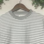 Nordstrom Cali Be Gray New Sweatshirt Striped Layered Oversized Medium Photo 3