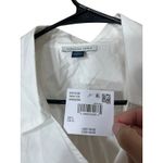 American Eagle White Wrap Cropped Shirt Long Sleeve Collared Top Womens L Photo 3