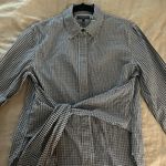 Rag and Bone  Navy and White Gingham Shirt Photo 4