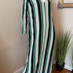 Urban Outfitters  SMALL Striped Green and White Maxi Dress Photo 0