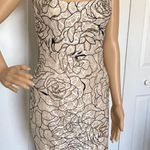 Pretty Little Thing NWT  Gold Glitter Nude Square Neck Bodycon Mini Dress size 2 Photo 2