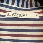Stateside Women's Size Small Red/White/Blue Stripe Button Down Casual Shirt Photo 4