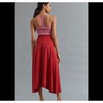 Anthropologie Mare Mare ruffle wrap midi skirt Size Large Red Photo 1