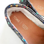 Toms Gray Classic Canvas Slip-on Flats Christmas Bulbs Women’s Size 8 Warm Lined Photo 7