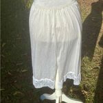 Vintage Sears Half Slip Skirt Size Medium Lace Trim Split Up Middle Back White Photo 2