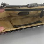 Perlina Vintage  New York hunter green leather clutch lift latch handbag . Photo 5