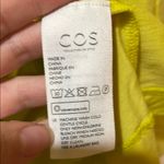 COS Women’s  Mock Neck Wool Spandex Bright Yellow Long Sleeve Shirt Photo 2