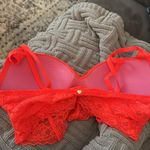 Victoria's Secret  PINK Vibrant Orange Lace Push-up Bralatte Photo 9