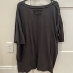 We The Free Dark Gray Nina cotton V-Neck Tee Photo 3