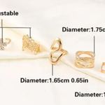 7pcs Lady Flower Star S Shape Midi Rings Photo 4