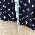 CHAPS Womens Floral Jumpsuit Wide Leg V Neck Tie Waist Blue White Size 6 Photo 7