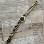 Seiko  Vintage Ladies Watch Black Dial Gold-Tone Bracelet, Case, Hands, Markers Photo 5