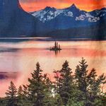 Modcloth  Hey Soul Vista Scenic Sunset Lake Pleated Skirt Medium A-Line Full Photo 8