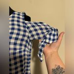 EUC Sam and Jess Blue and White Gingham Drop Sleeves Babydoll Dress size medium Photo 2