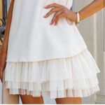 VICI NEW -CROWN TULLE MINI DRESS - CREAM Photo 2