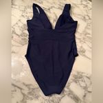 Quince NWT Deep Blue Women’s Italian Plunge One-Piece Swimsuit Sz S Photo 5