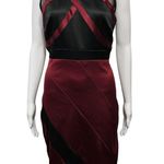 Dress Barn DB Established 1962 Burgundy Cross Front Satin Sheath Dress Size 4 Photo 0