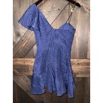 Amanda Uprichard  Mckinnon One Shoulder Dress Navy‎ Blue Sz Small S Photo 1