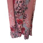 Free People Intimately Rose Pink Floral Maxi Slip Dress Boho Open Back Size S Photo 7