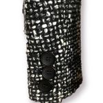 Vintage 90s Ya Ya Cropped Black White Tweed Jacket Blazer Small Preppy Old Money Photo 4