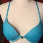 Rampage Turquoise Lace Cheetah Design Racerback Bra Photo 0