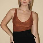 We Are HAH  Eyes OnTop Bodysuit In Milk Chocolate Photo 1