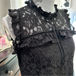 Ambiance Black Lace Mock Neck Date Night Top Large Photo 5